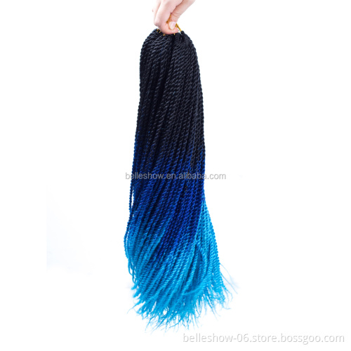 Hot sell wholesale senegalese crochet braid twist synthetic crochet hair extensions  ombre crochet twist braid